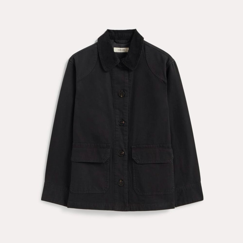 Everlane Women's Barn Jacket in Black, Size Extra Small, Cotton